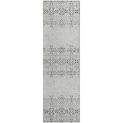 Premium Machine Washable Mayfield AMF970 Gray 2'3" x 7'6" Runner Rug