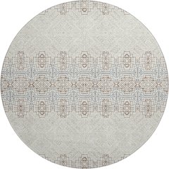 Premium Machine Washable Mayfield AMF970 Ivory 8' x 8' Round Rug
