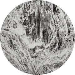 Premium Machine Washable Mayfield AMF971 Black 8' x 8' Round Rug