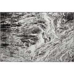 Premium Machine Washable Mayfield AMF971 Black 1'8" x 2'6" Rug