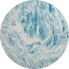 Premium Machine Washable Mayfield AMF971 Teal 8' x 8' Round Rug