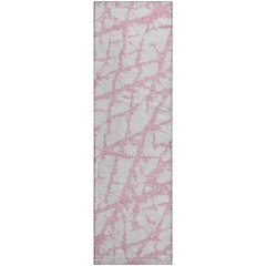Premium Machine Washable Mayfield AMF972 Pink 2'3" x 7'6" Runner Rug