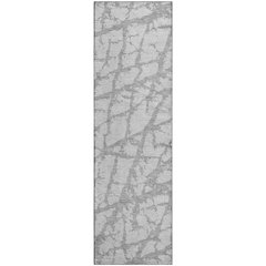 Premium Machine Washable Mayfield AMF972 Silver 2'3" x 7'6" Runner Rug
