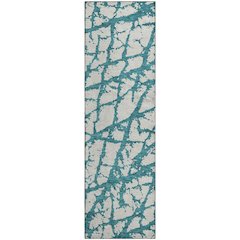 Premium Machine Washable Mayfield AMF972 Teal 2'3" x 7'6" Runner Rug