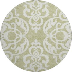 Premium Machine Washable Mayfield AMF973 Aloe 8' x 8' Round Rug