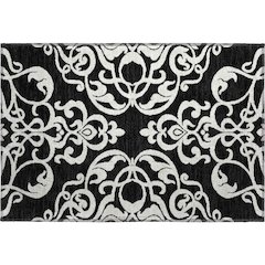 Premium Machine Washable Mayfield AMF973 Black 1'8" x 2'6" Rug