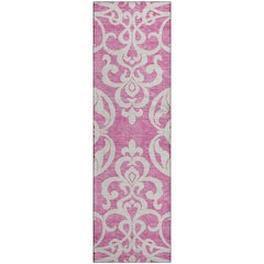 Premium Machine Washable Mayfield AMF973 Blush 2'3" x 7'6" Runner Rug