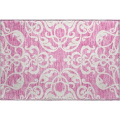Premium Machine Washable Mayfield AMF973 Blush 1'8" x 2'6" Rug
