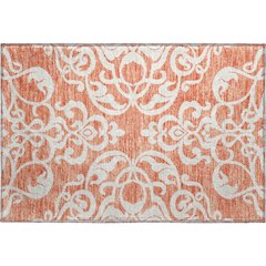 Premium Machine Washable Mayfield AMF973 Coral 1'8" x 2'6" Rug
