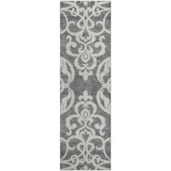 Premium Machine Washable Mayfield AMF973 Gray 2'3" x 7'6" Runner Rug