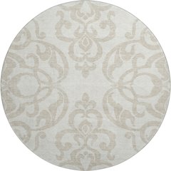Premium Machine Washable Mayfield AMF973 Ivory 8' x 8' Round Rug