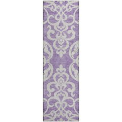 Premium Machine Washable Mayfield AMF973 Purple 2'3" x 7'6" Runner Rug