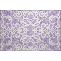 Premium Machine Washable Mayfield AMF973 Purple 1'8" x 2'6" Rug