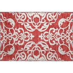 Premium Machine Washable Mayfield AMF973 Red 1'8" x 2'6" Rug