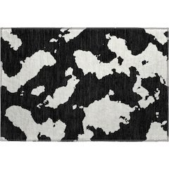 Premium Machine Washable Mayfield AMF975 Black 1'8" x 2'6" Rug