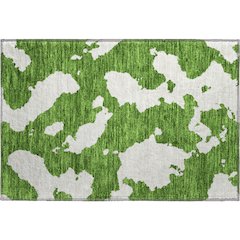 Premium Machine Washable Mayfield AMF975 Green 1'8" x 2'6" Rug