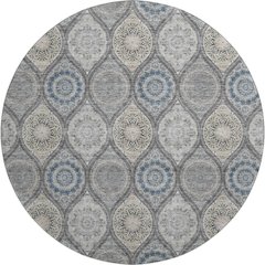 Premium Machine Washable Mayfield AMF976 Gray 8' x 8' Round Rug