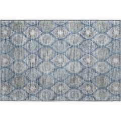 Premium Machine Washable Mayfield AMF976 Navy 1'8" x 2'6" Rug