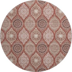 Premium Machine Washable Mayfield AMF976 Paprika 8' x 8' Round Rug