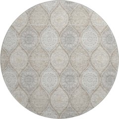 Premium Machine Washable Mayfield AMF976 Taupe 8' x 8' Round Rug
