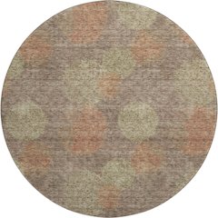 Premium Machine Washable Mayfield AMF977 Brown 8' x 8' Round Rug