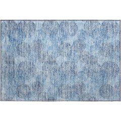 Premium Machine Washable Mayfield AMF977 Denim 1'8" x 2'6" Rug