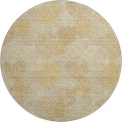 Premium Machine Washable Mayfield AMF977 Gold 8' x 8' Round Rug