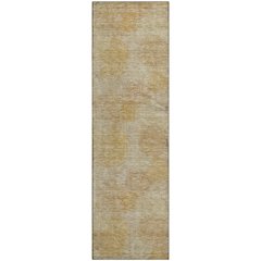 Premium Machine Washable Mayfield AMF977 Gold 2'3" x 7'6" Runner Rug
