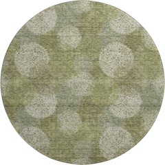 Premium Machine Washable Mayfield AMF977 Green 8' x 8' Round Rug