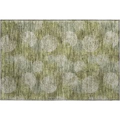 Premium Machine Washable Mayfield AMF977 Green 1'8" x 2'6" Rug