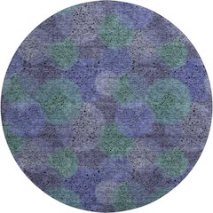 Premium Machine Washable Mayfield AMF977 Purple 8' x 8' Round Rug