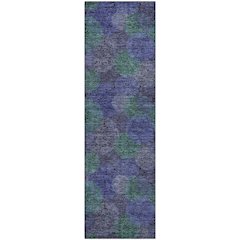Premium Machine Washable Mayfield AMF977 Purple 2'3" x 7'6" Runner Rug