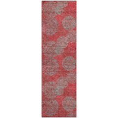 Premium Machine Washable Mayfield AMF977 Red 2'3" x 7'6" Runner Rug