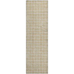 Premium Machine Washable Mayfield AMF978 Gold 2'3" x 7'6" Runner Rug