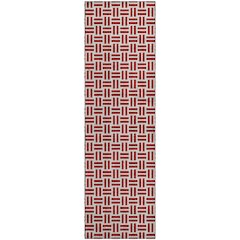 Premium Machine Washable Mayfield AMF978 Red 2'3" x 7'6" Runner Rug