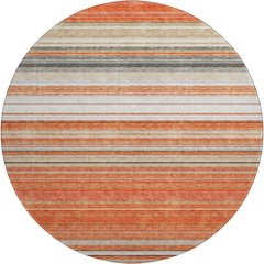 Premium Machine Washable Mayfield AMF979 Coral 8' x 8' Round Rug