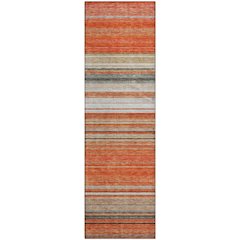 Premium Machine Washable Mayfield AMF979 Coral 2'3" x 7'6" Runner Rug