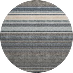 Premium Machine Washable Mayfield AMF979 Taupe 8' x 8' Round Rug