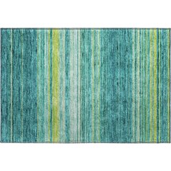 Premium Machine Washable Mayfield AMF979 Teal 1'8" x 2'6" Rug
