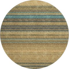 Premium Machine Washable Mayfield AMF979 Wheat 8' x 8' Round Rug