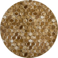 Premium Machine Washable Mayfield  Brown 8' x 8' Round Rug