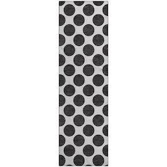 Premium Machine Washable Mayfield AMF980 Black 2'3" x 7'6" Runner Rug