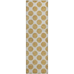Premium Machine Washable Mayfield AMF980 Gold 2'3" x 7'6" Runner Rug