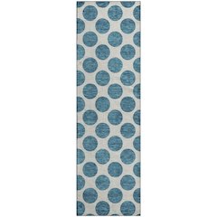 Premium Machine Washable Mayfield AMF980 Teal 2'3" x 7'6" Runner Rug