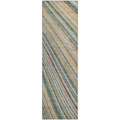 Premium Machine Washable Mayfield AMF981 Beige 2'3" x 7'6" Runner Rug