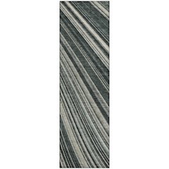 Premium Machine Washable Mayfield AMF981 Black 2'3" x 7'6" Runner Rug