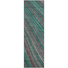 Premium Machine Washable Mayfield AMF981 Emerald 2'3" x 7'6" Runner Rug