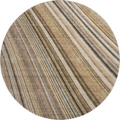 Premium Machine Washable Mayfield AMF981 Taupe 8' x 8' Round Rug