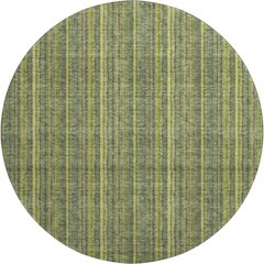 Premium Machine Washable Mayfield AMF982 Olive 8' x 8' Round Rug