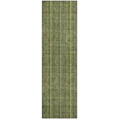 Premium Machine Washable Mayfield AMF982 Olive 2'3" x 7'6" Runner Rug